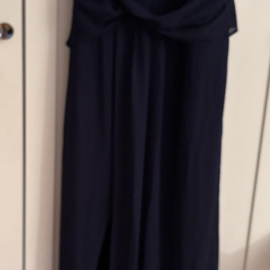 Dark Blue Maxi Dress with Slit