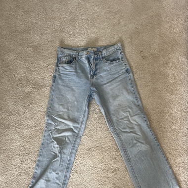 low waist straight leg jeans