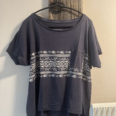 Passenger T-Shirt dunkelblau gemustert
