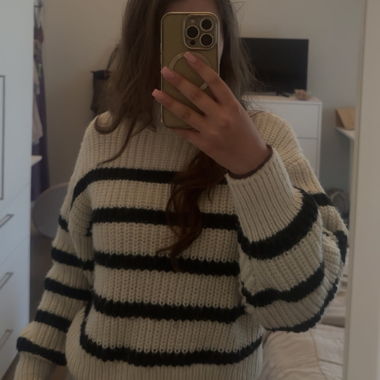 Pull en maille rayé