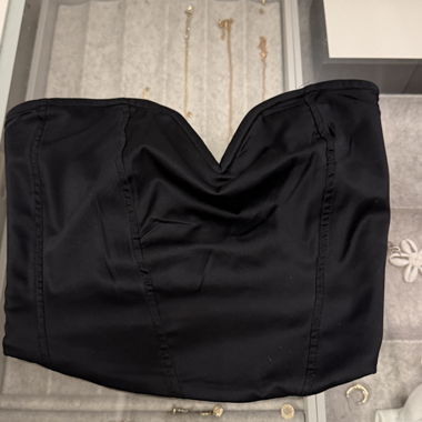 Black Velvet Crop Top
