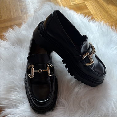Mocassins noirs H&M à semelle épaisse, 37