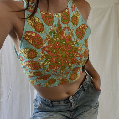 Summer top with open back