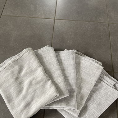 lot de 5 rideaux gris 0,68 M x 2 M
