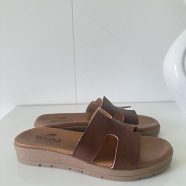 Sandali pantofoline in pelle BIOGOLD