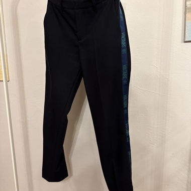 Pantalon casual bleu marine avec bande latérale VOLTAIRE