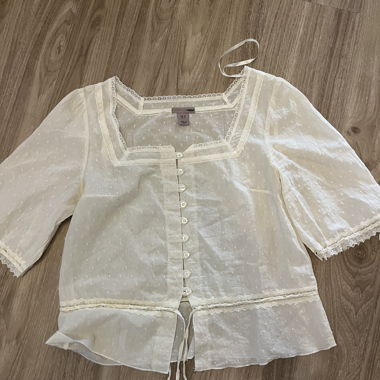 H&M Lace Blouse White