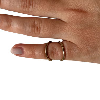 Goldfarbene Wickelring