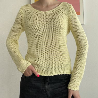 Maglione giallo in maglia Cecilia Classics S