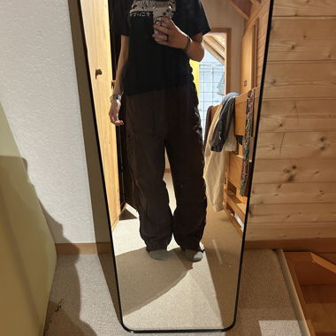baggy brown trousers