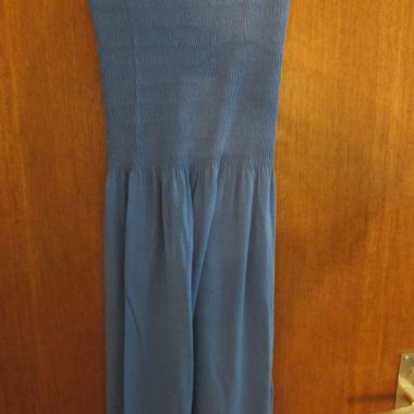 Robe bustier bleue sans bretelles