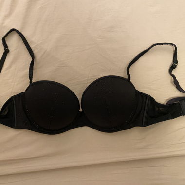 Black super push-up bra