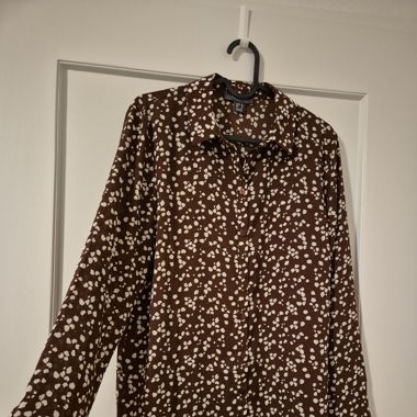 Brown Polka Dot Blouse