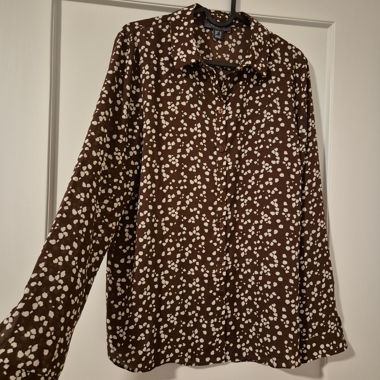 Brown Polka Dot Blouse