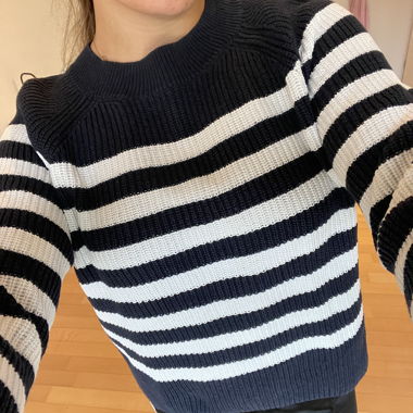 Pull en maille rayé