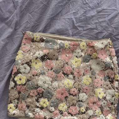 Flower sequin mini skirt 