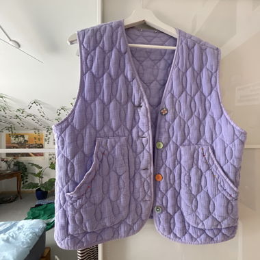 Gilet Trapuntato Lilla