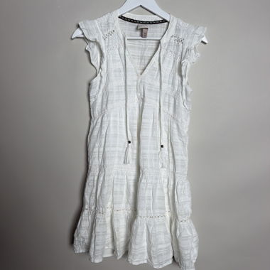 White boho tunic dress XS