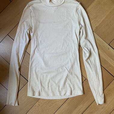 Ribbed Langarmshirt creme