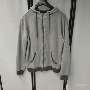 Felpa con zip da uomo grigia Tchibo con cappuccio
