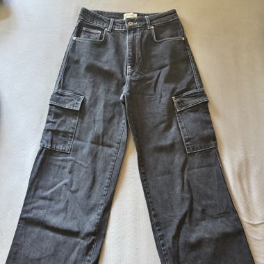 Cargo Jeans dark grey/black