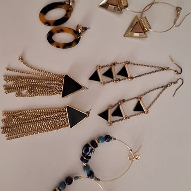 Set Ohrringe Modeschmuck Goldfarben
