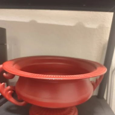 Vintage-Deko-Schale / Amphore Rot