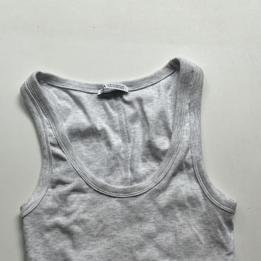 zara tank top / crop top grey