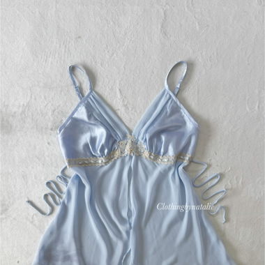 George Blue Chiffon Babydoll (L)
