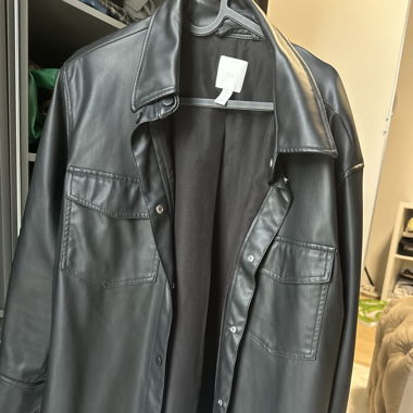 Oversized Lederjacke