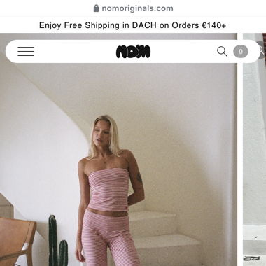 Nom originals Heavy Soft Pants - Lucky Girl Stripe