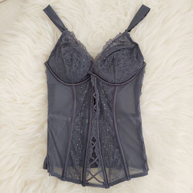 Victoria's Secret grey corset top - 75 C