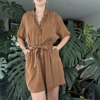ONLY Brown Belted Romper