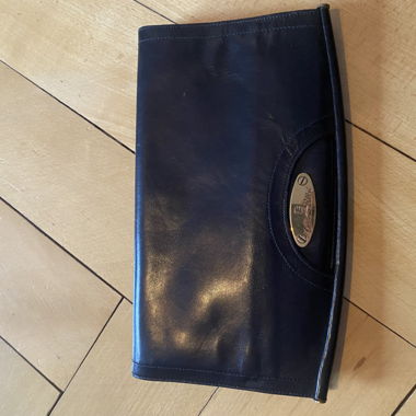 Clutch vintage nera Luciano Fabbri Milano
