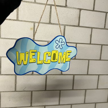 Panneau Spongebob Welcome