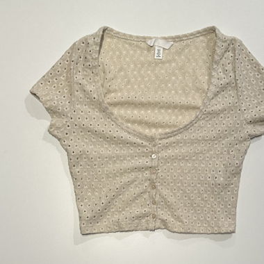Crop top boutonné 