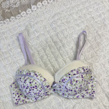 Lila Floral Cotton Bra (New-70B/C)