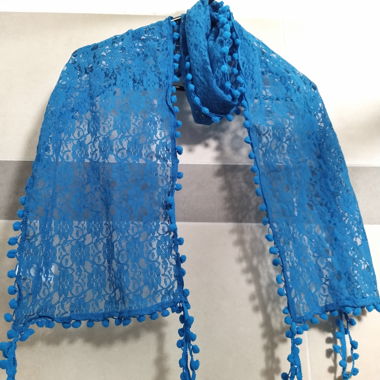 Frühling Sommer Herbst Schal Türkis-Blau *NEU* _2