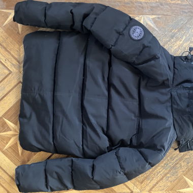 canada goose full black logo noir
