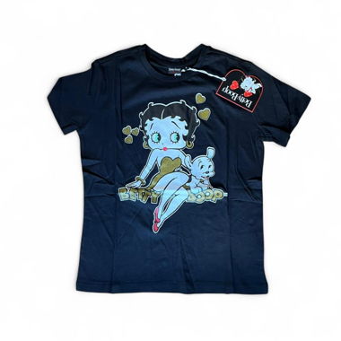 Black Betty Boop gold print tee (S)