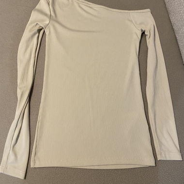 beige asymmetric top