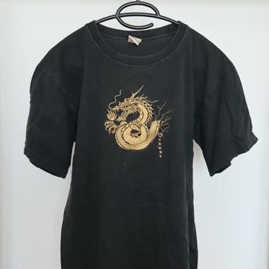 T-shirt nero drago