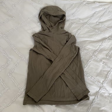 sportwear hooded khaki/olive size XS H&M