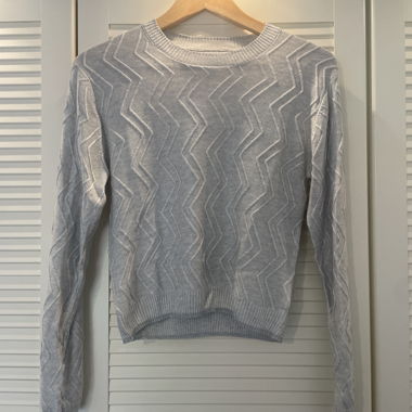 Maglione in maglia grigio chiaro Michonet