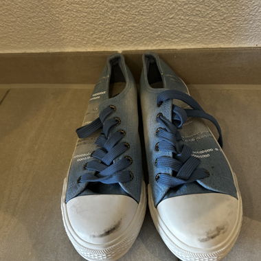 Blue Sequin Sneakers