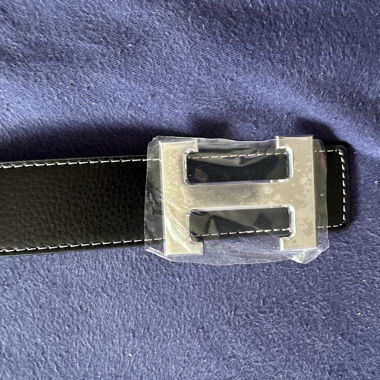 Black Leather Belt Hermes