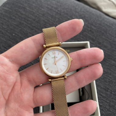 Montre Fossil Carlie dorée rose