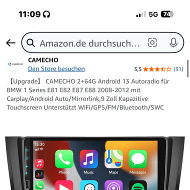 Screen für BMW 1 Series 2008-12