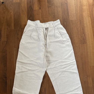 Cream linen pants