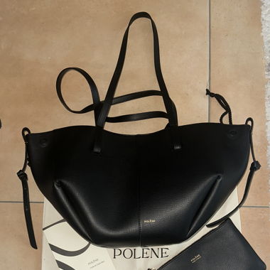 Real Polène Black Leather Handbag
